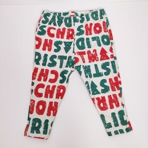 Zara Baby Girl's Christmas Pants Size 9-12 Months Loungewear Sweatpants NEW